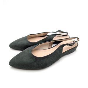 LifeStride Percy Slingback Pointed Toe Flat Women's Dark Green Size US9W EU40